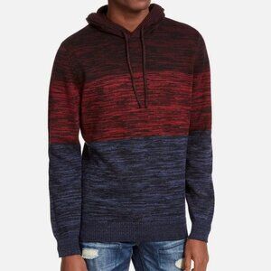 American Rag Striped Cotton Knit Hoodie Size M (fits S)